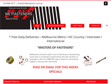 Tablet Screenshot of metfasteners.com.au